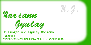 mariann gyulay business card